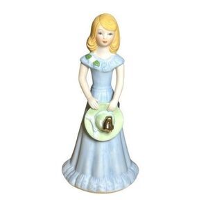 Enesco Growing Up Girls Birthday Porcelain Figurine Blonde Birthday Age 14 or 4